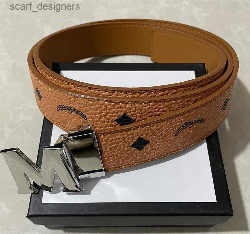 Belts Initiales Silver Buckle Reversible Belt 33mm Belts for women designer Mens men luxury Leather Womens Brown Monogram Damier Azur Blue White Da Y240419 4N0E