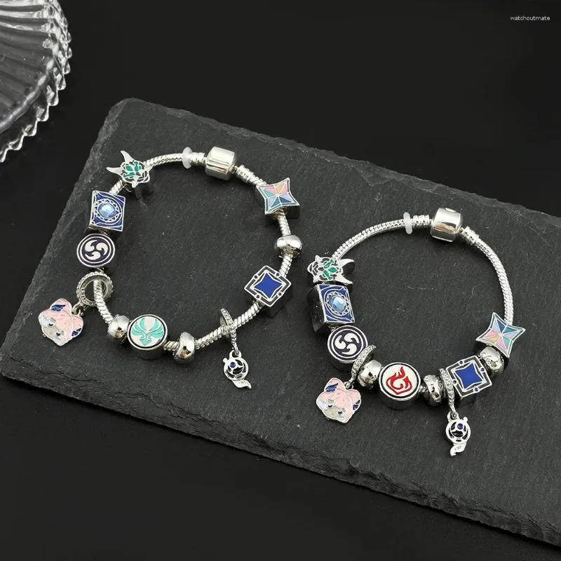 Bracelets Game Genshin Impact Creative Design Perles pour femmes Fans adolescents Cosplay Accessoires Collection Cadeaux