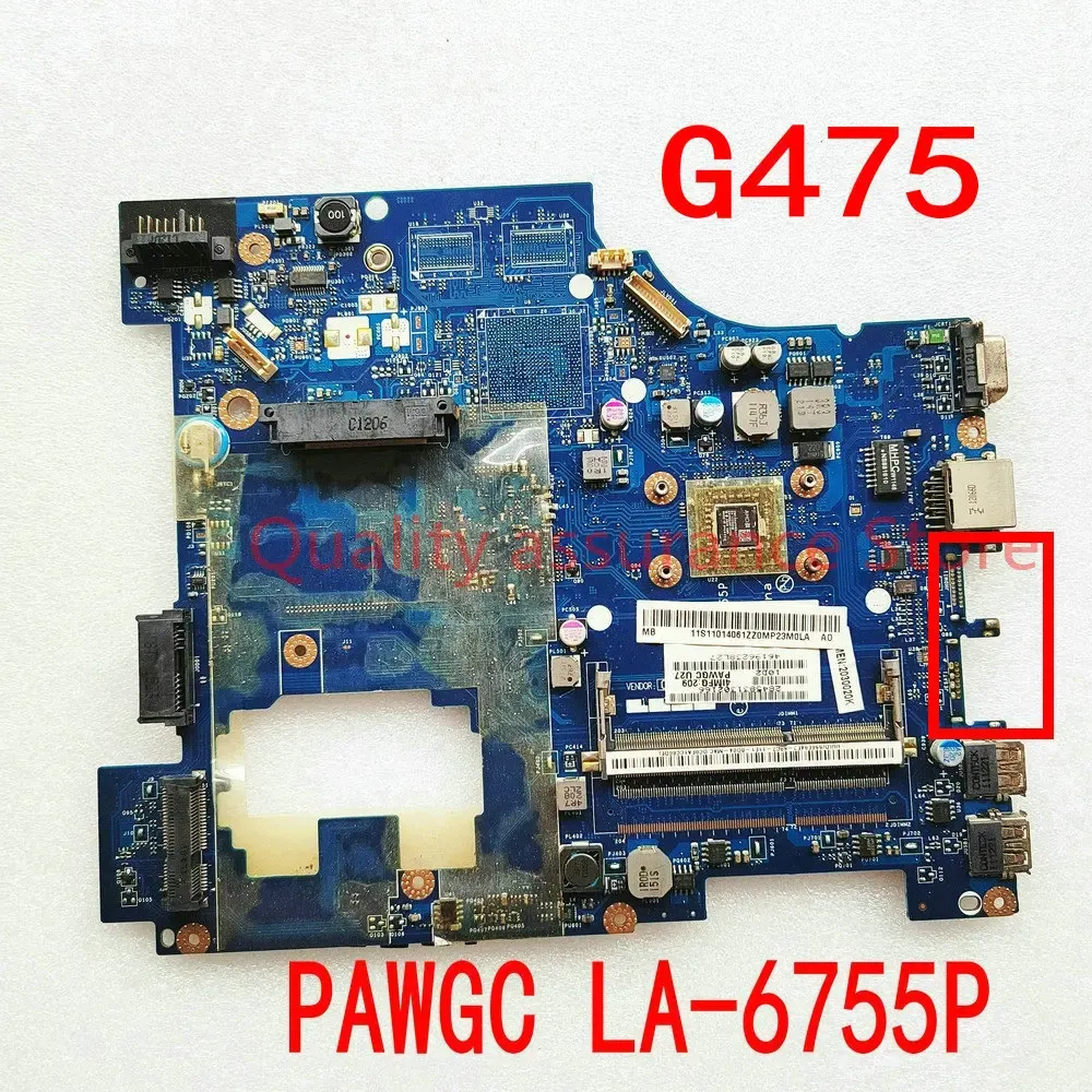 Carte mère LA6755P Boîte principale pour Lenovo G475 ordinateur portable PAWGC LA6755P Board principal DDR3 100% entièrement testé
