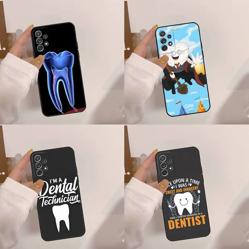 Dentist Tooth Pattern Phone Case For Samsung A91 A21 A22 A30 A20 A31 A32 A40 A42 A51 A70 A71 A72 A80 4G 5G A50 S S10lite2020