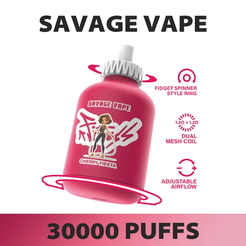 EU warehouse savage fitness 30000 puffs 30k disposable vape with adjustable airflow dual mesh coil 1.2ohm rechargeable battery 20000 puff 20k e cigarette 30ml vapers