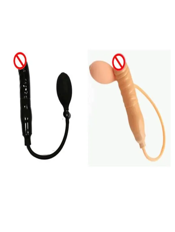 Gonflable Blow Up Dildo Penis New Sex Toys for Female Black Dongs Anal Plugs pour les femmes Prix bon marché Wholesale8741792