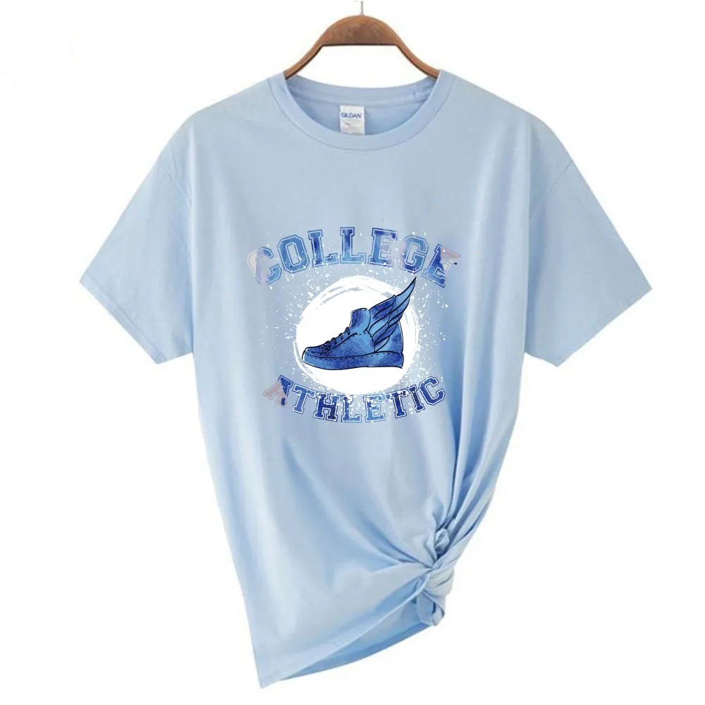 Coton Femmes T-shirt Color Graffiti Letter College Imprimé Tees Soft Casual Street Short Sports T-shirt Brewable T-shirt Femme