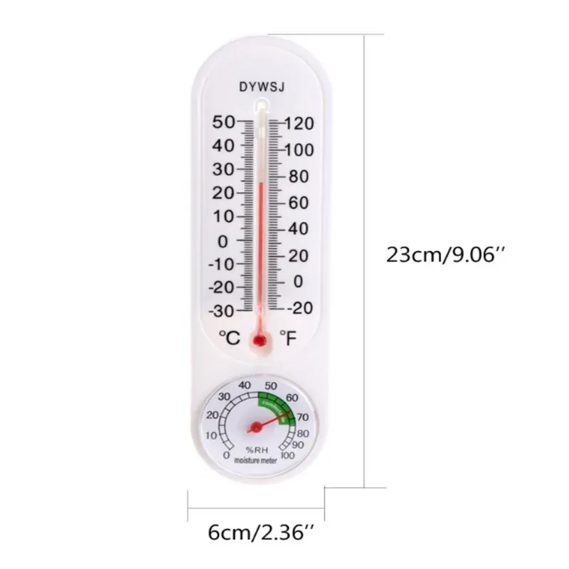 Thermomètre Humidité Metter Garage Office Hygromètre à serre monté en serre monté Hygromètre Thermomètre Thermomètre outil de mesure