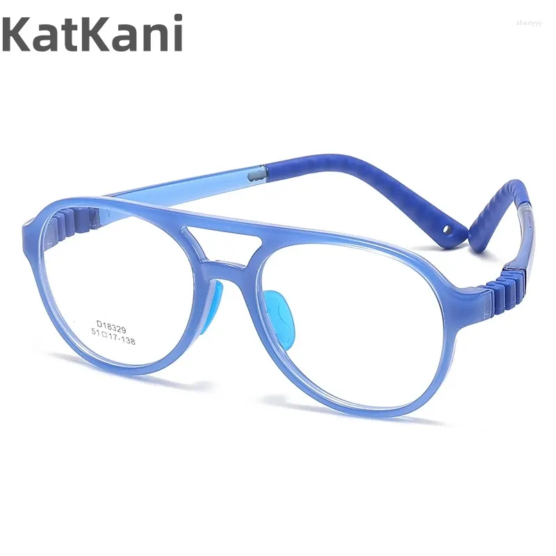 Solglasögon ramar katkani avtagbar dubbelfärg tr barnmjuka silikonpilot man och kvinnlig optisk receptbelagd glasögonram