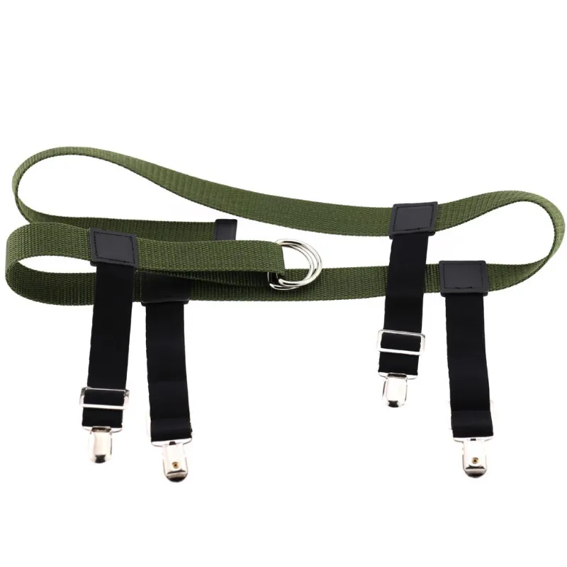 EagleKu Hot Selling Unisex Elastic Waist Belt with Garter Suspender Clip Stocking Pants Holder Strap