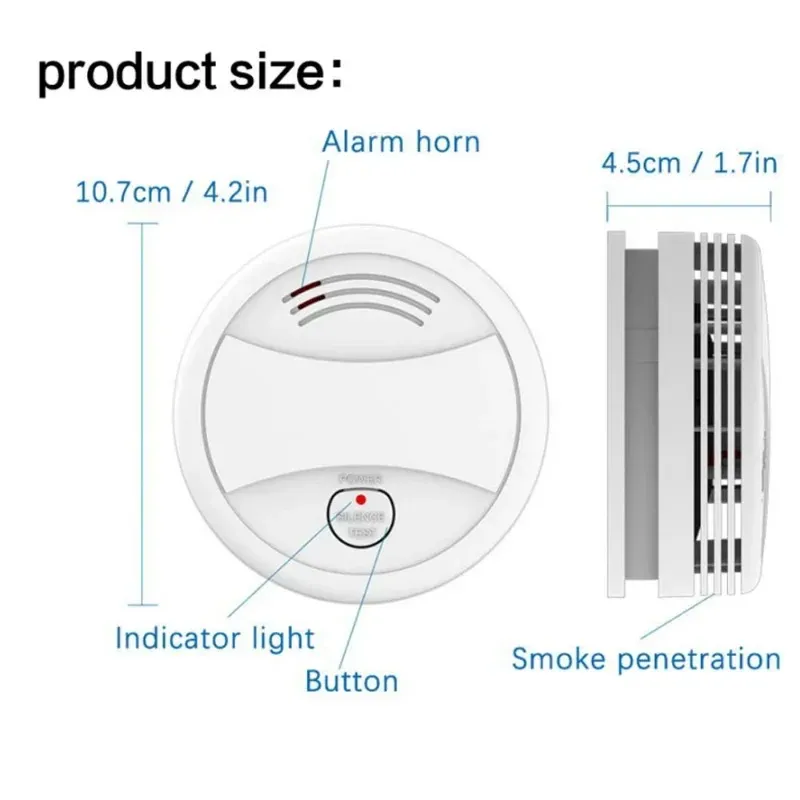 Smart Connected Detector for Tuya WiFi Smoke Sensor Alarm fournit une capacité de surveillance et d'alerte en monoxyde de carbone à distance via l'application