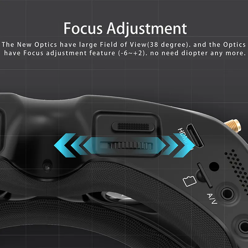 SKY04O 1024x768 60FPS OLED FPV Goggles w/ DVR, 5.8Ghz 48CH Steadyview ...