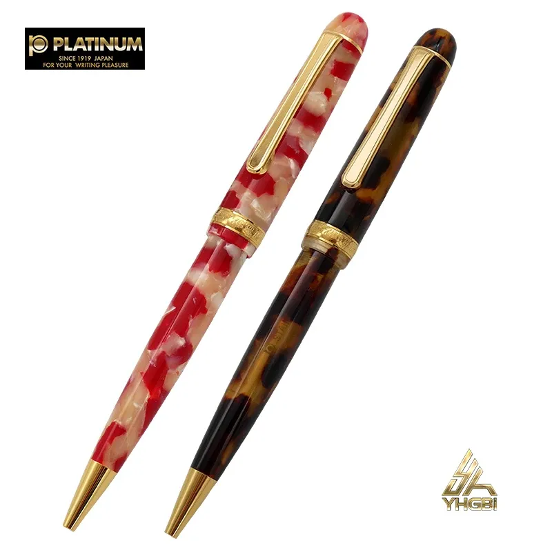 Pens giapponese Platinum giapponese Red Koi Ballpoint penna maschio e femmina Business Signature Rotary Core 0.7 Stationery Gift