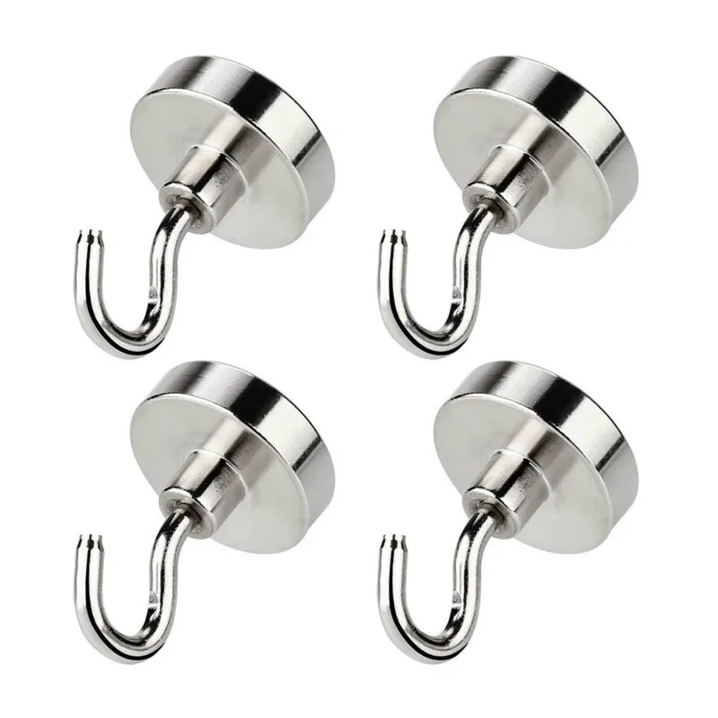 1/2/4/8 PCS Super Fuerte Neodymium Ganno Magnetic Refinete de nevera Gancho rápido para accesorios de cocina para el hogar