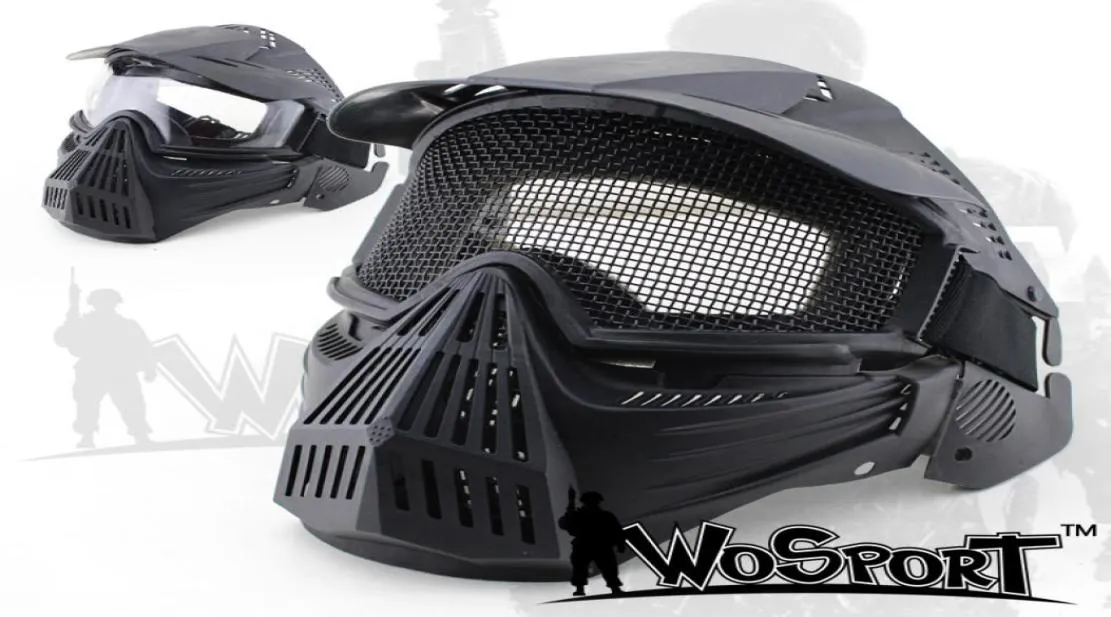 WoSport Tactical Transformers Leader Mask Steel Mesh Breattable Full Face Safety CS Field Airsoft WarGame Paintball Masks8624695