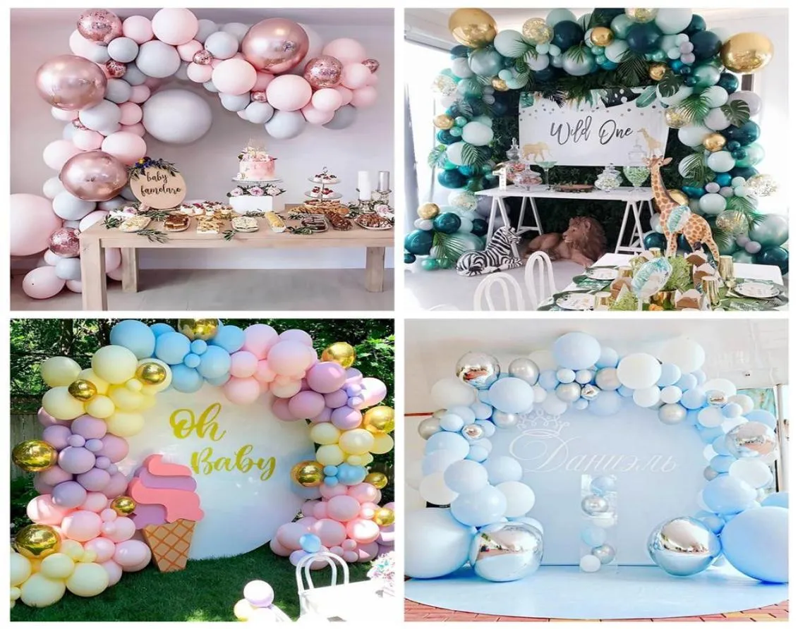 Qifu Macaron Balloon Garland Arch Kit Wedding Verjaardag Baloon Gelukkige verjaardag Party Decor Kids Adult Baby Shower Ballons Globos 1022555597