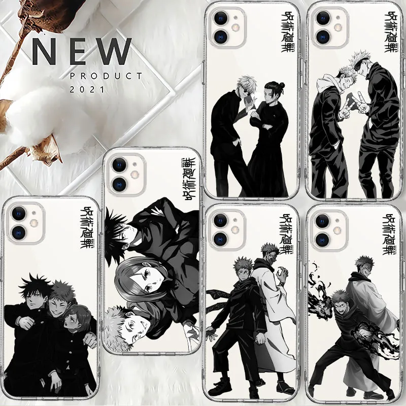 Jujutsu Kaisen Art Anime Clear Chore Chere для iPhone 15 14 11 13 12 XS MAX MINI XR X 8 7 6 6S PLUS SILICONE SILICONE FUNDA