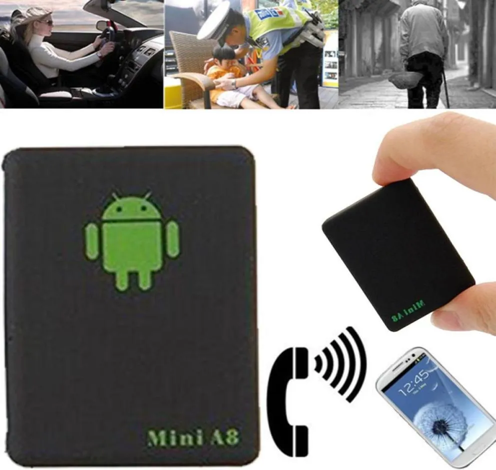 Mini A8 Car GPS Tracker Global Locator Real Time 4 Frequency GSM GPRS Security Auto Tracking Device Support Android For Children P1397123