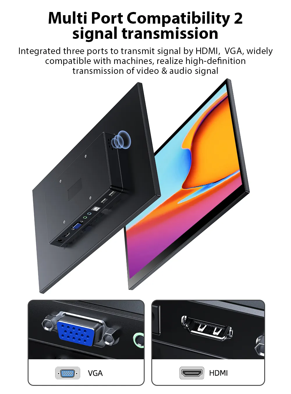 UPERFECT 14.0 Inch Touch Screen Portable Monitor USB VGA OTG HDMI Second Display For Computer Laptop PC MAC PS4 PS5 Raspberry Pi