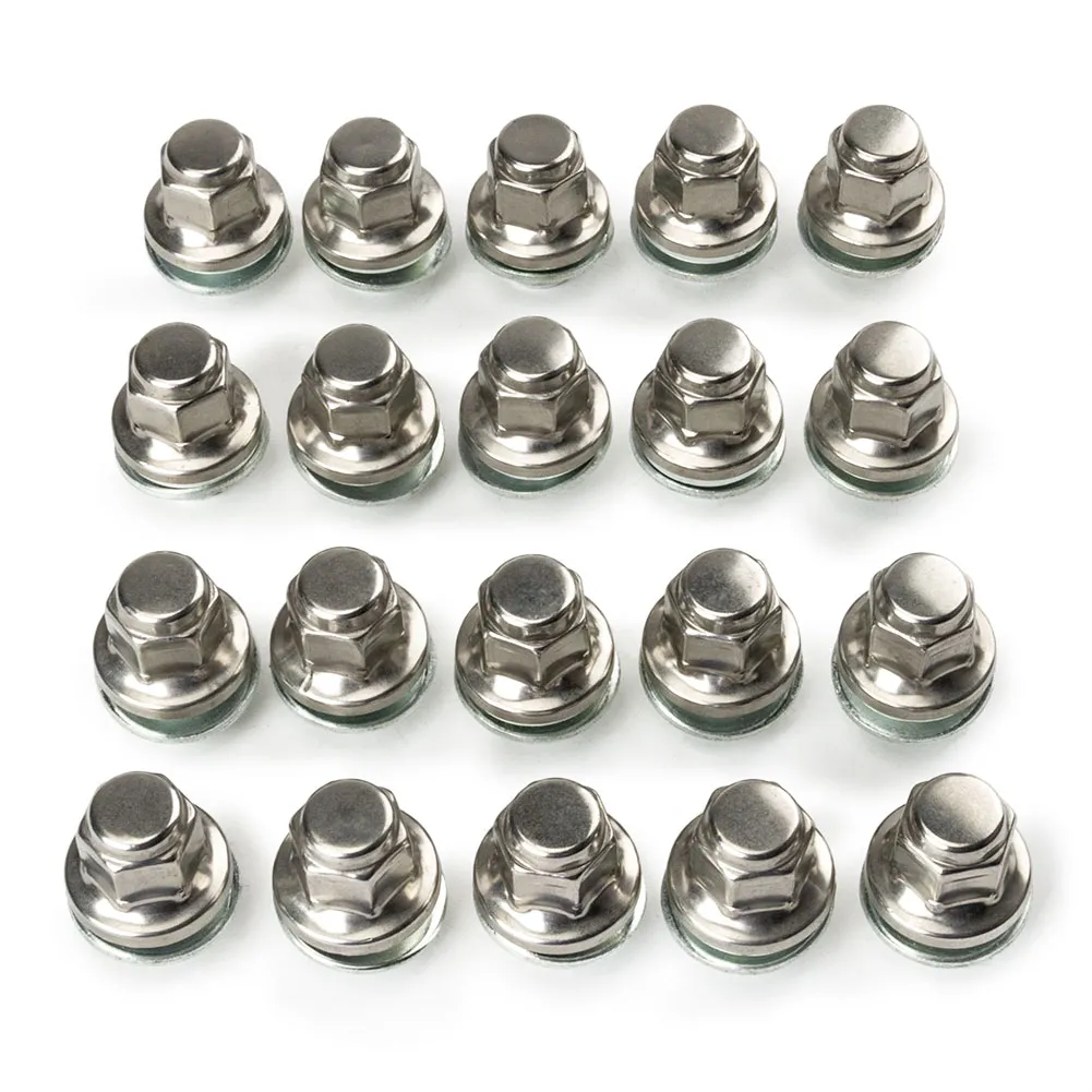 C2C35294010 för Jaguar F-Type S-typ X-Type XJ XJR XE XF XJ220 1991-2022 20PCS Wheel Lug Nuts Chrome 12x1.5 C2C35294 Auto Part