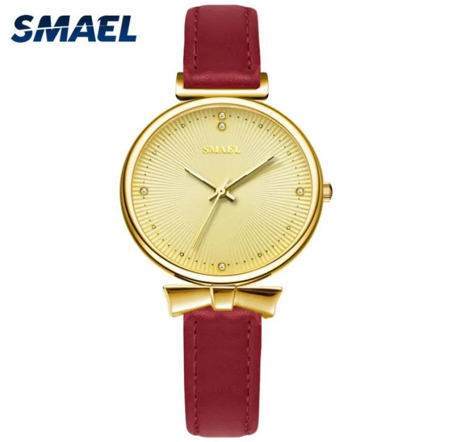 Woman Watchs Luxury Brand Smael Quartz Montre à bracelet pour femmes Rose Gold Ladies Watch Imperproof 1907 Clock Women Sports Casual3021560