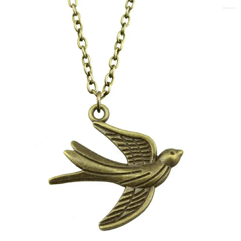 Anhänger Halsketten 1PCs Fliege Vogelschwalben Ketten Halskette Komponenten Schmuck Süßlänge 43 5 cm