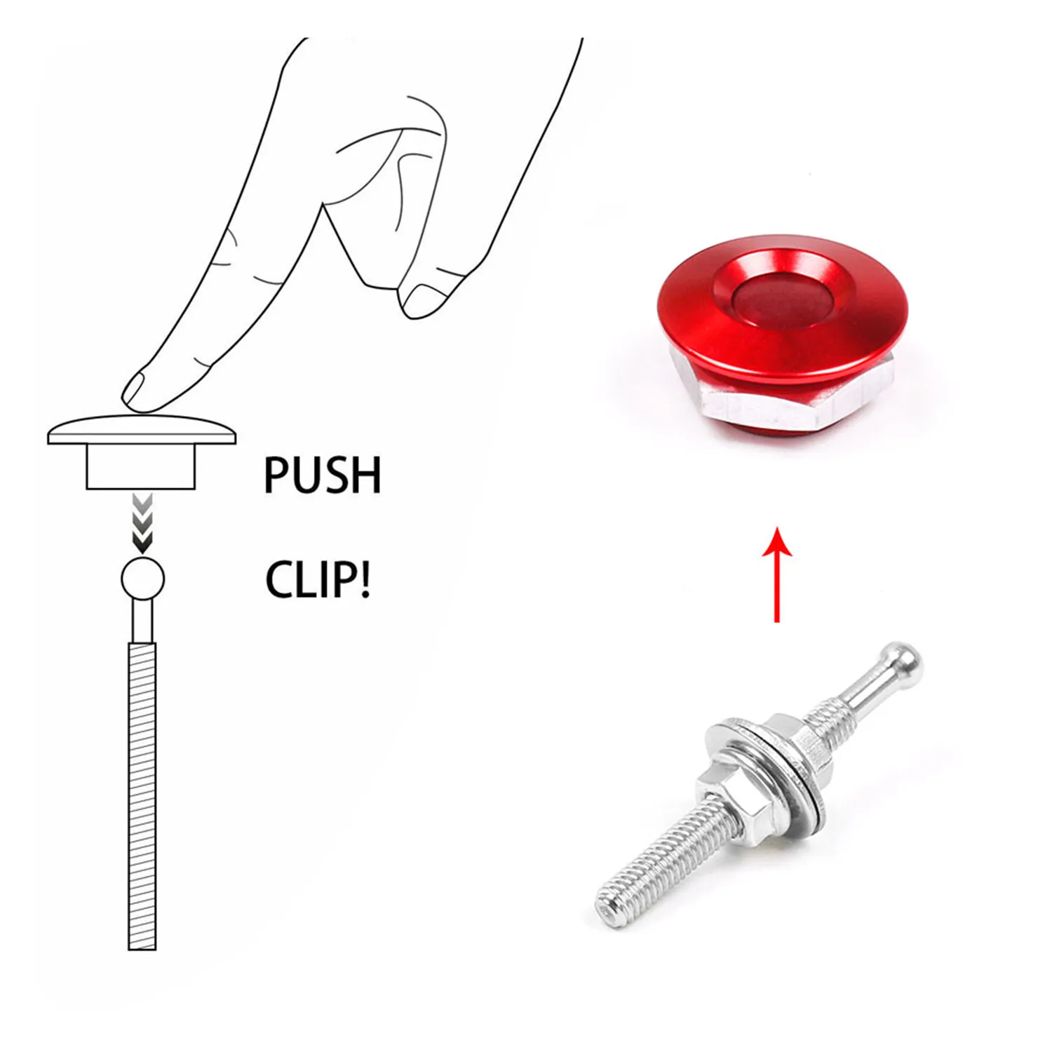 8pcs Bumper Fender Quick Release Fasteners Replacement Rubber Bands O - Foto 6