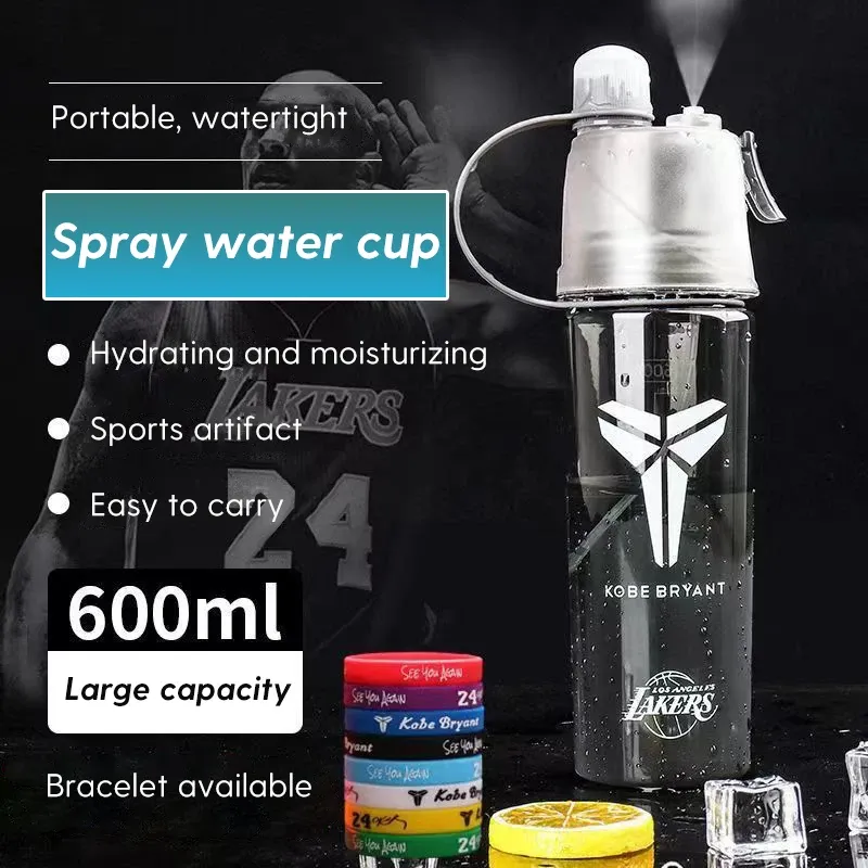 Misting Water Flasche 2in1 Nebel ohne Leck -Getränkewaren Reiten Kletternebel Kessel Outdoor Sport Feuchtigkeitssprüche Sprühwasserflasche