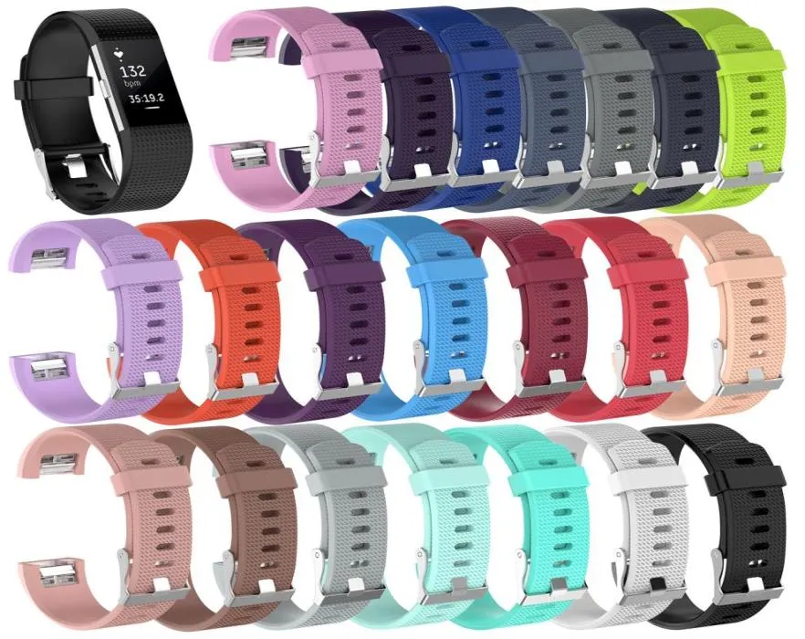 Günstigste bunte weiche Siliziumband für Fitbit -Ladung2 Sportgurt Ersatzhandwerk für Fitbit Lad 2 TPU -Band Accesso4918492