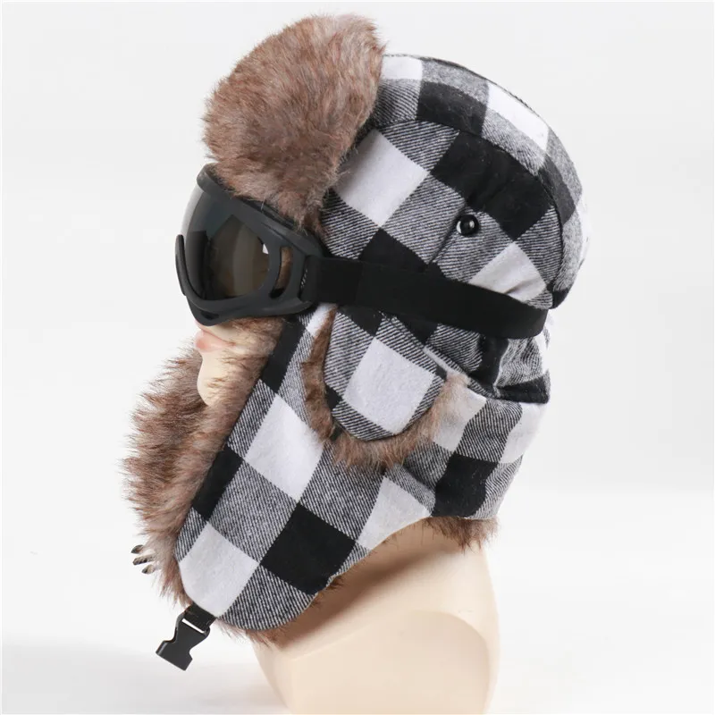 Comhats Mens Winter Baseball Army Cap Trapper Warm Lined Military Hunting  Hat Women Faux Fur Ear Flaps Muffs Ski Cold Weather Elmer Fudd Orange 58 60