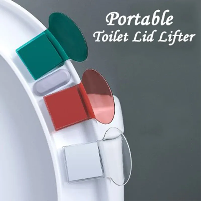 1st Portable Nordic Transparent Toalettstol Lifter Toalettlyftanordning Undvik att vidröra toalettlock Handtag WC -tillbehör