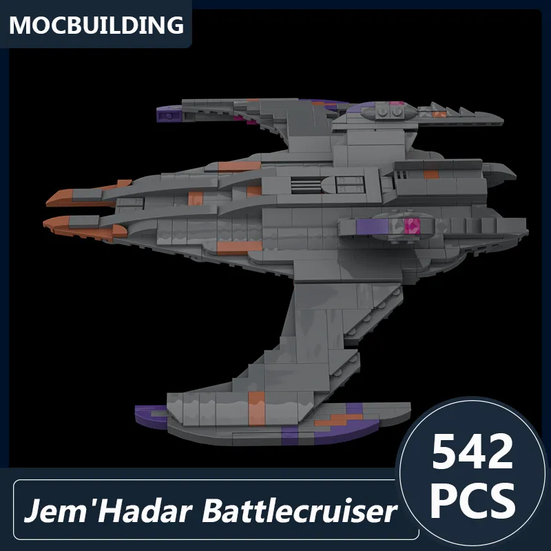 Jem'hadar Battlecruiser Stora slagskeppsmodell MOC Building Blocks DIY Monterade Bricks Space Series Display Toys Gifts 542 st