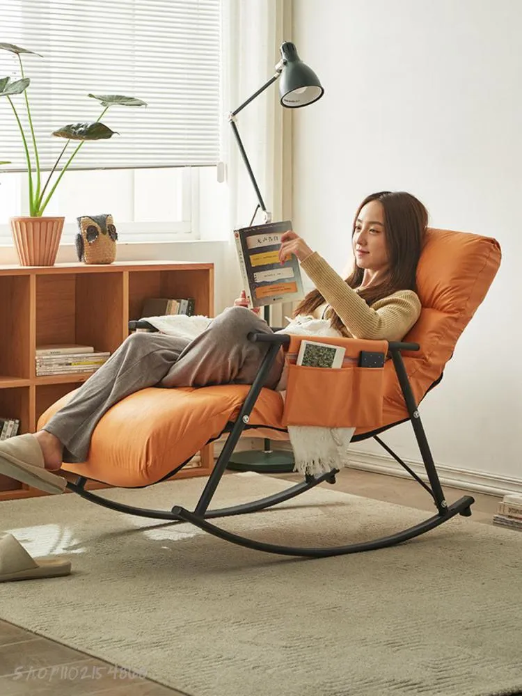 Foldable Nordic Cloth Rocking Chair And Ottoman For Adult Leisure And Relaxation In Bedrooms Balconies And More From Homepro8 485.91 DHgate.Com