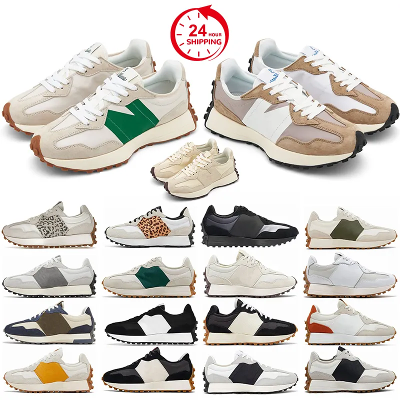 New 327 designer running shoes men women 327s Sea Salt vintage beige brown suede grey blue yellow men trainers sports sneaker