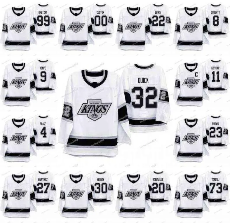 2022 Los Angeles Kings 90S ERA Miras Formaları 32 Jonathan Quick Anze Kopitar Dustin Kahverengi Iaallo Doughty Campbell Kovalchuk Turcotte4064150