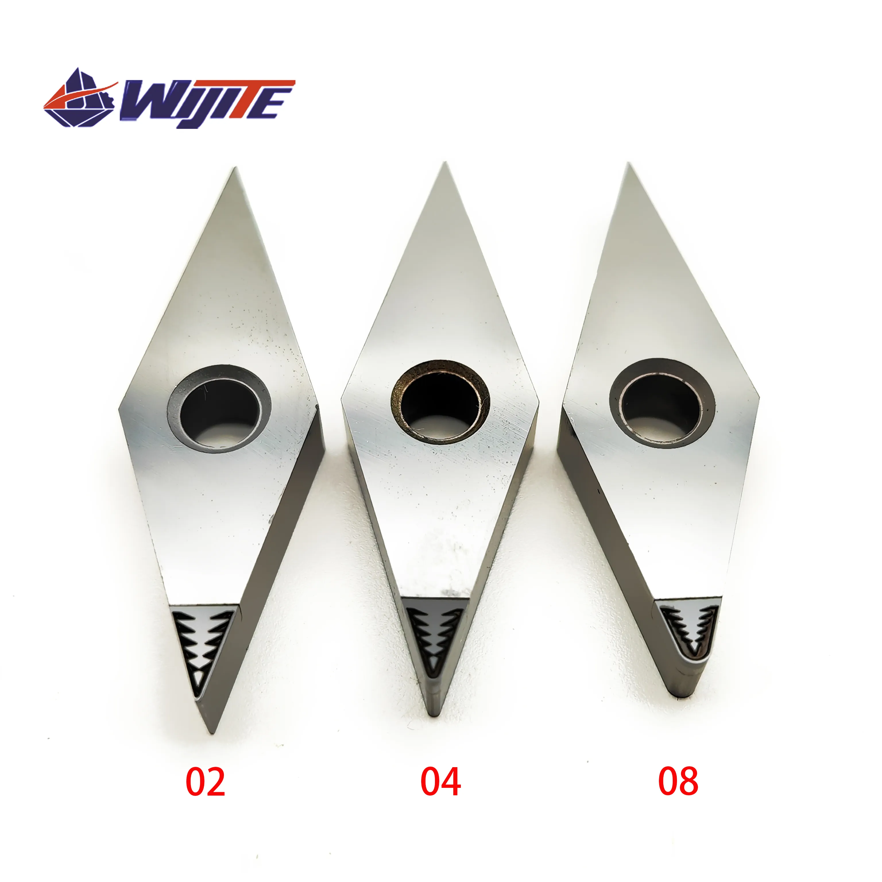 PCD insert VNMG160402 VNMG160404 VNMG160408 Chip breaking Turning tool used for copper aluminum magnesium fibre glaerrous metals