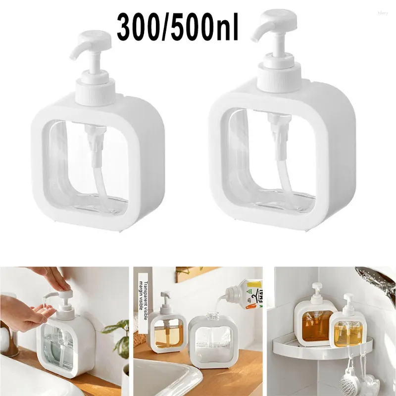 Płynny dozownik mydła biała pompa balsamowa Butelka prysznicowa Sub Plastikowa 300/500 ml wycieka szamponu Balpy detergentowe Pojemniki