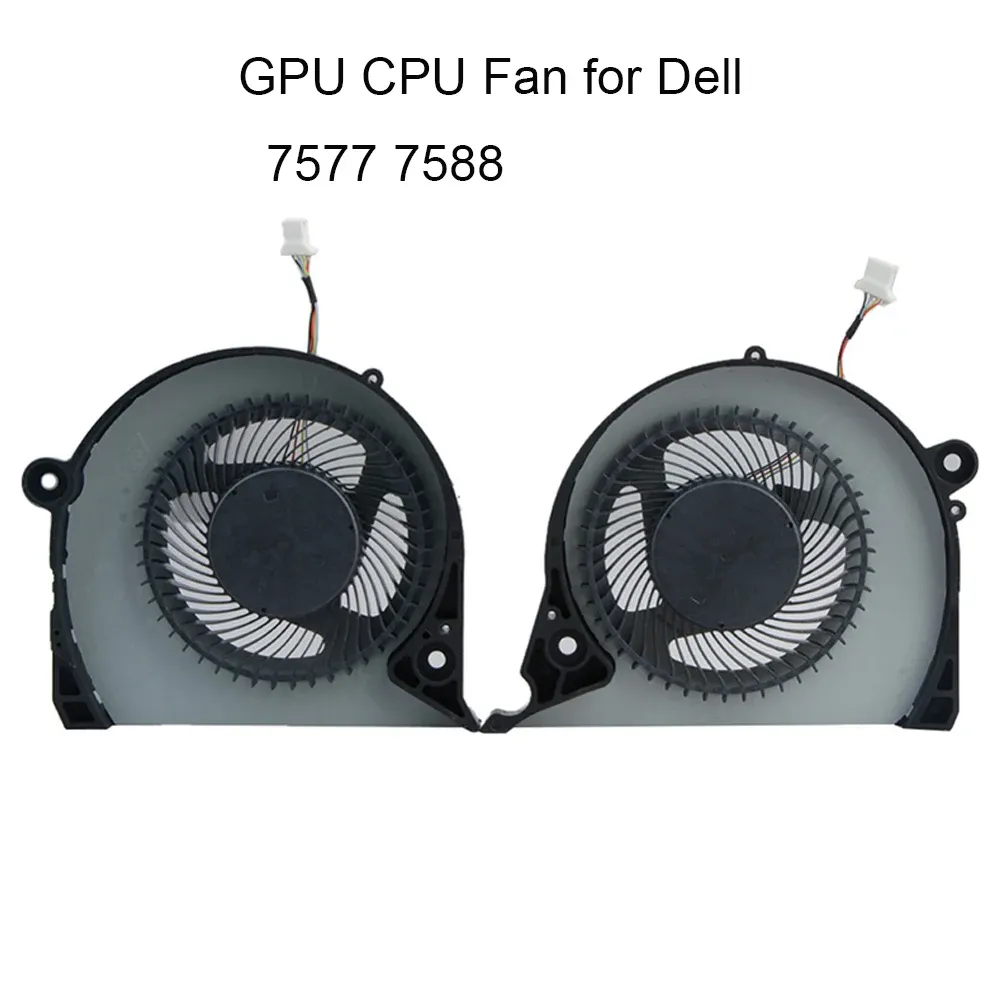 Pads Computerkoelventilatoren voor Dell Inspiron 15 G7 7577 7588 Laptop CPU GPU Cooler Fan 04Mr2y 4Mr2y 02JJCP 2JJCP 07CJF8 7CJF8 NIEUW