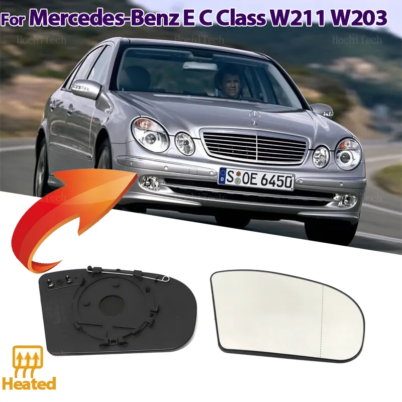 Links rechts verwarmde spiegelglas LH RH Lens vervanging voor Mercedes-Benz E-Klasse C-Klasse C E Klasse W211 W203