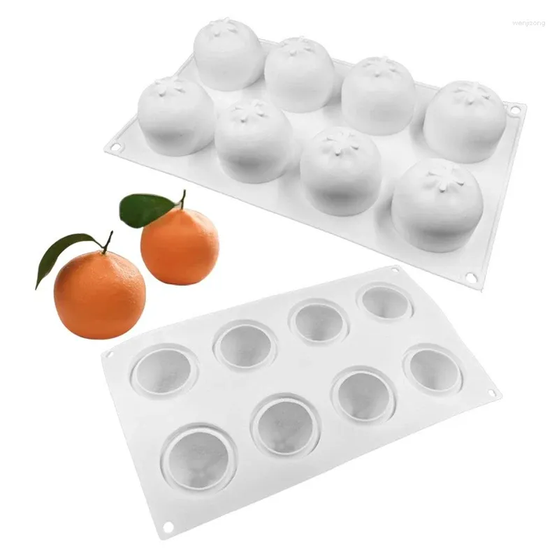 Bakformar orange silikon kakform för bakverk mandarin mögel dessert frukt mousse pan bakvarig choklad