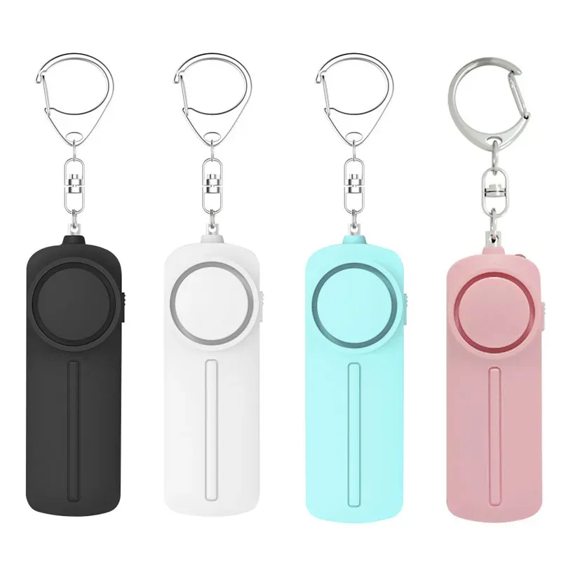 130 dB SON SON SON ALARME PERSONNELLE KECKEPLE LED LIGHT LED BRIGHT Self_Defense Emergency Alert Key Ring pour femmes enfants