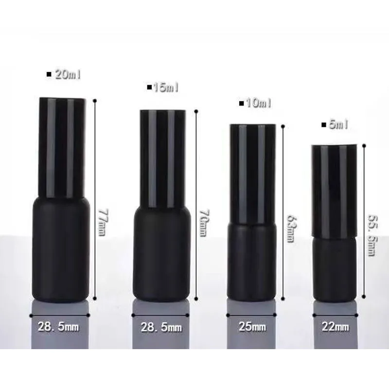 15ml 30ml 100ml Essential Oil Spray Bottle Black Fine Mist Perfume Atomizer Refillable Glass Bottles Empty bottle shampoo Bulk