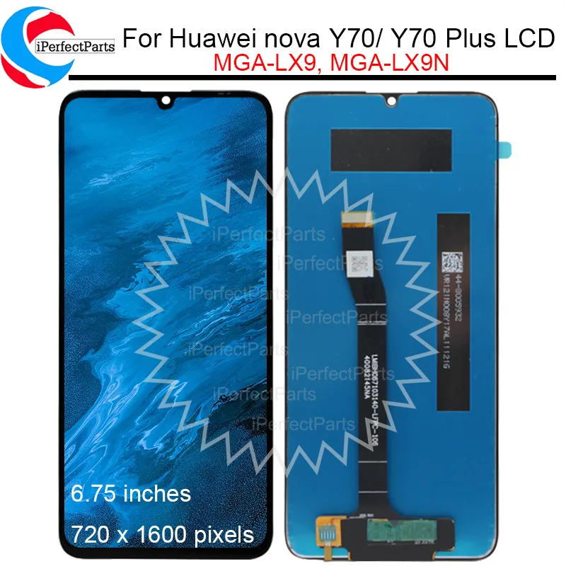 6.75 '' voor Huawei Nova Y70 LCD met frame MGA-LX9 Display Screen+Touch Panel Digitizer frame voor NOVA Y70 Plus LCD MGA-LX9N