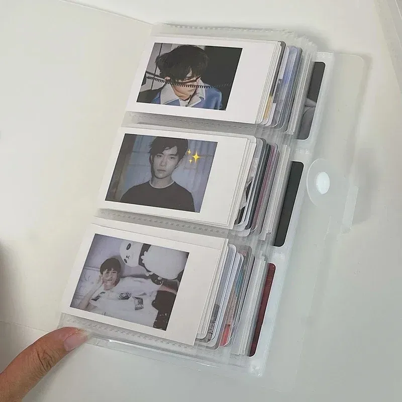 Clear Photo -Almab Idol Photocard Holder Instax Альбом наклейки на стикеры.