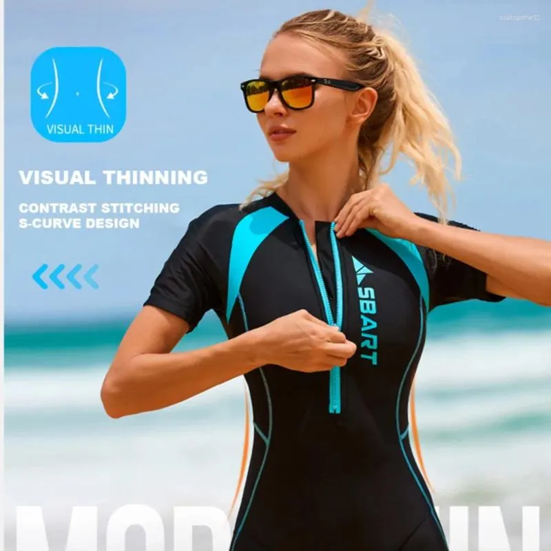 Women's Swimwear Summer Women Wetsuit Quick Dry One-Piece Swimsuits Sportswear Snorkeling Surfing Clothes Diving Suit Four Seasons Workout