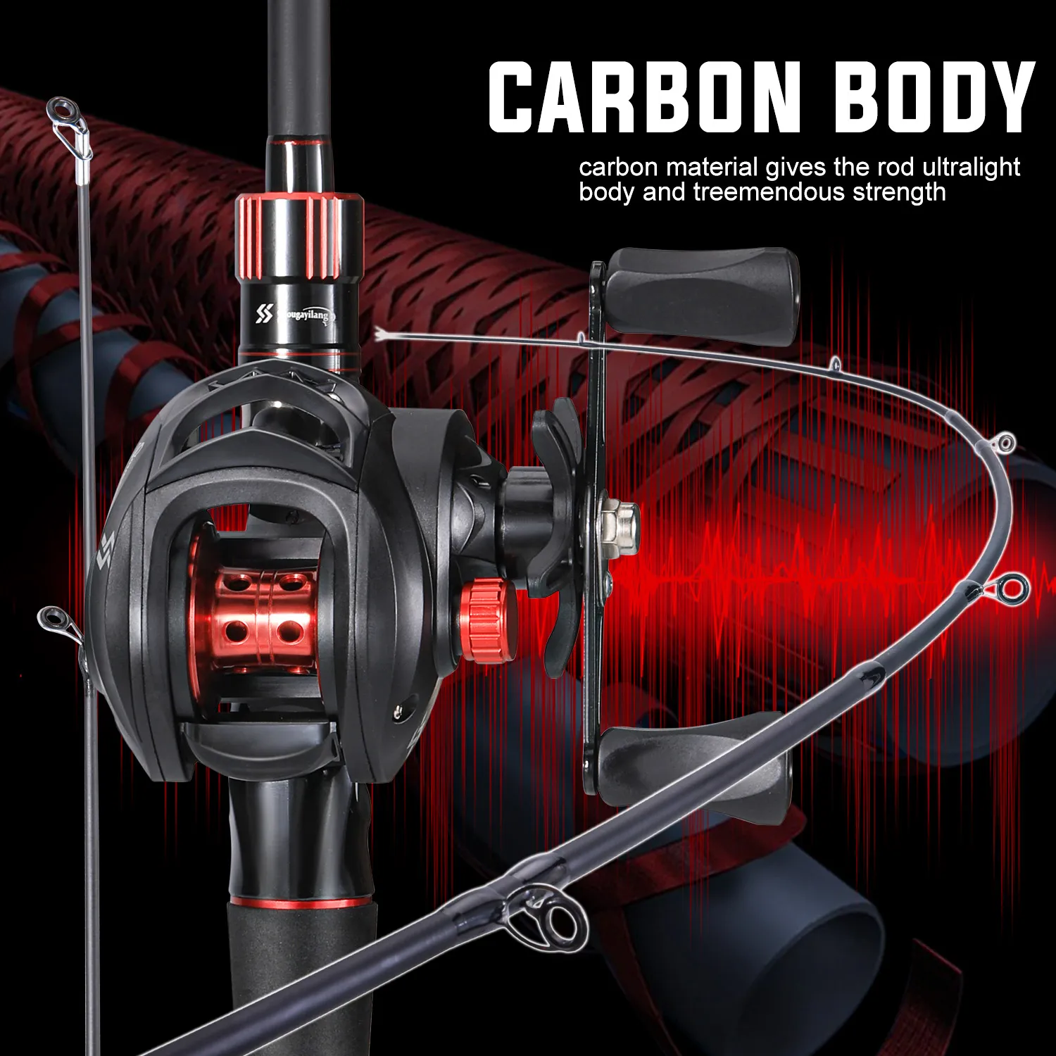 Sougayilang Baitcaster Combo Fishing Rod And Reel Combo, Ultra Light