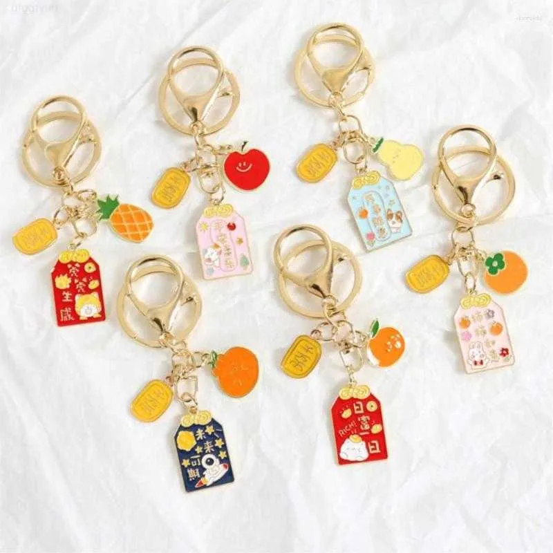 Keychains Nedar Chave de frutas fofas PEARAPLE PEAR APPLA ORANGE PERSIMMON CHANT CHINA