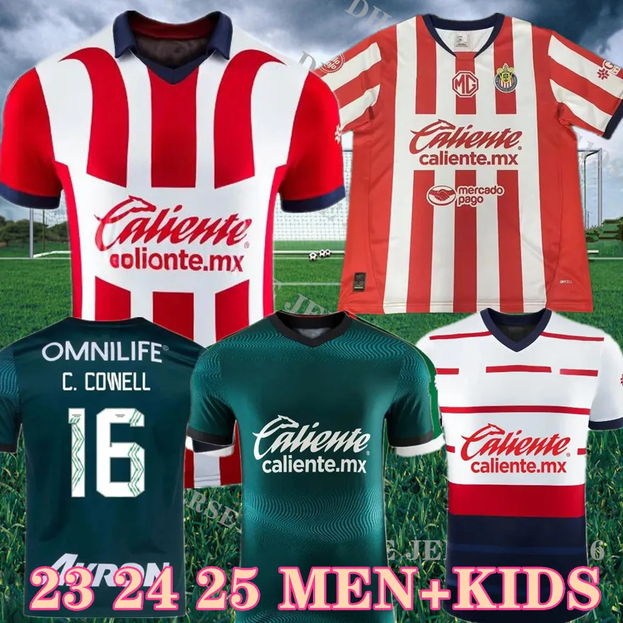 24 25 Chivas CD Guadalajara Jerseys de futebol A.Vega I.Brizuela E. Gutierrez C.Calderon A.Zaldivar Chicharito F.Beltran J.Macias 2024 Home Away Football Shirt S-4xl