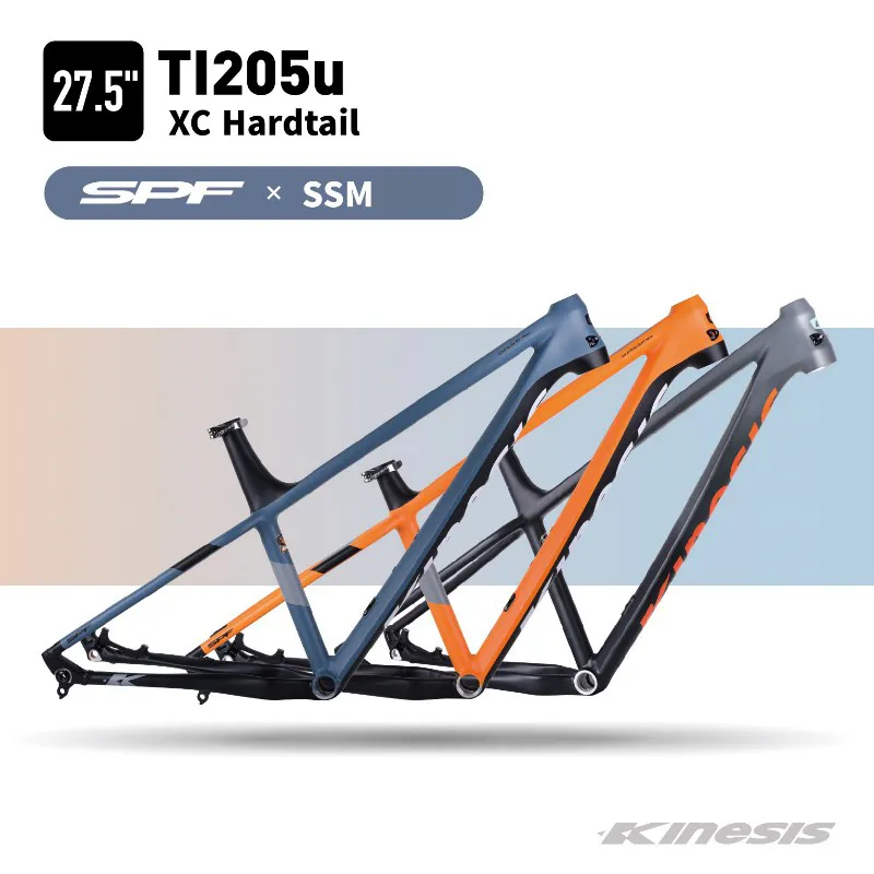 MTB Bicycle Bicycle Inner Alluminio lega di alluminio 27.5x15/17/18 "Foop-road XC Hardtail Mountain Bike Frame TI205U 148 Dropout Boost