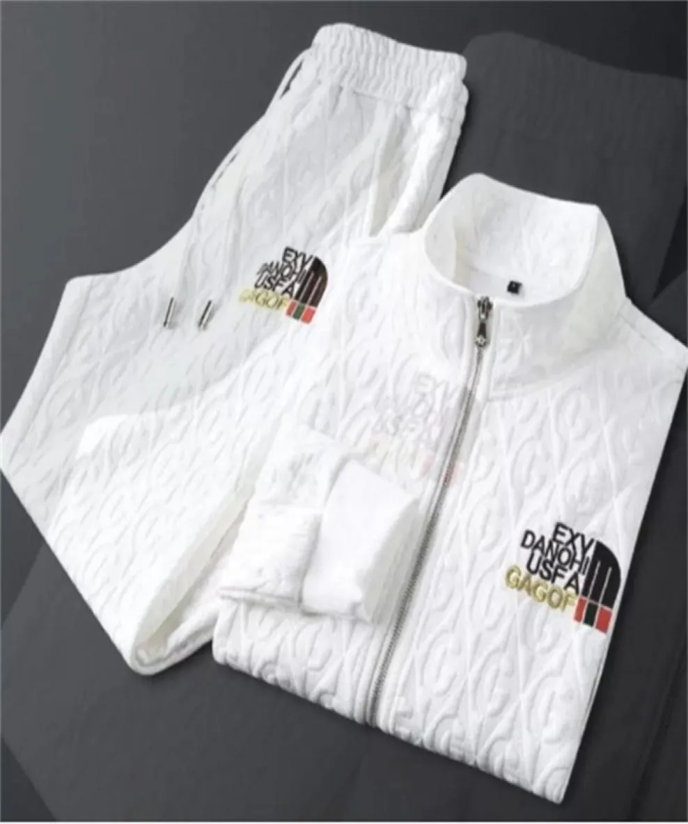 Men039s Miss TrackSuits Casual Suit 2022 Spring i Autumn Light Luksusowy płaszcz haftowany mody Spodnie dwa sztuki9836727