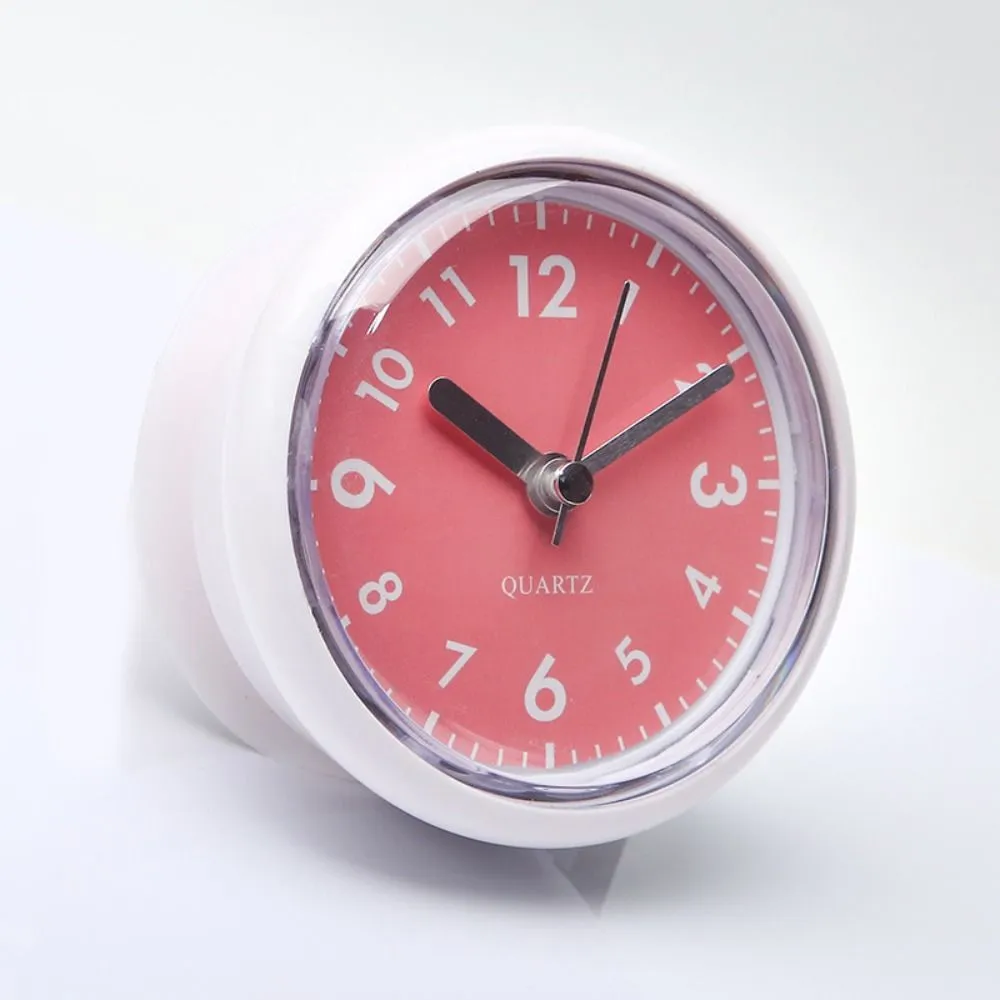 Salon étanche salon 3D Battery Clock Art Mini Sucker Watch Watch Home Decor Wall Horloge de douche Horloges