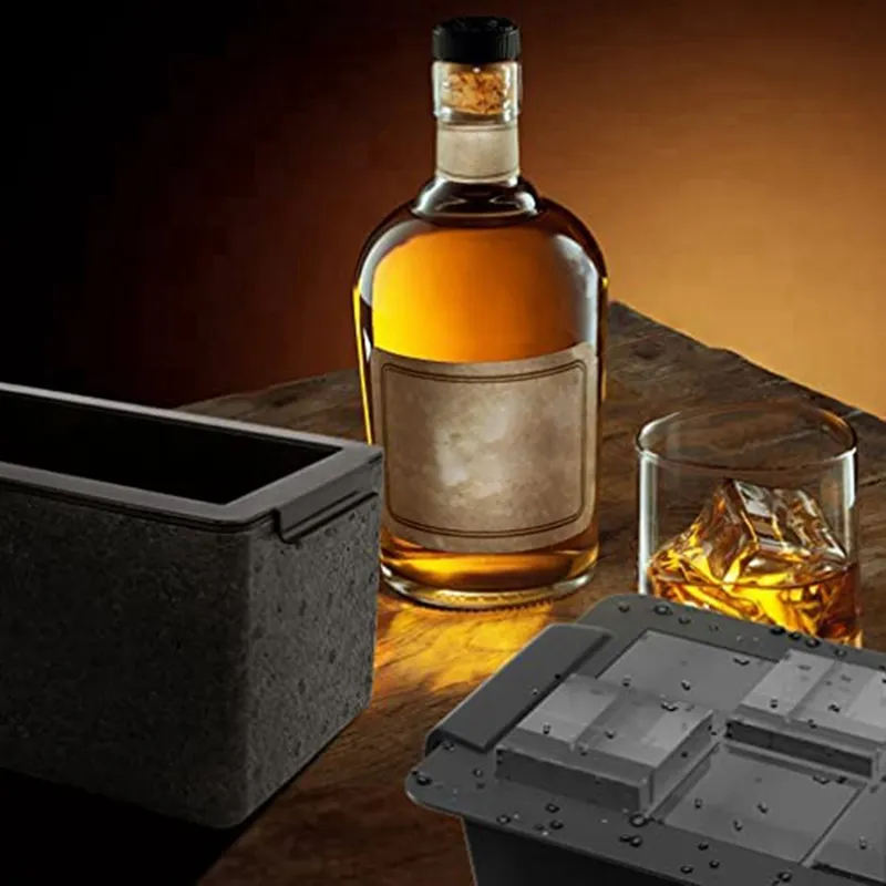 Clear Ice Box Big Cubes | Glacière Avec Bac À Glaçons Pour 6 Grands Glaçons Transparents | 5 X 5