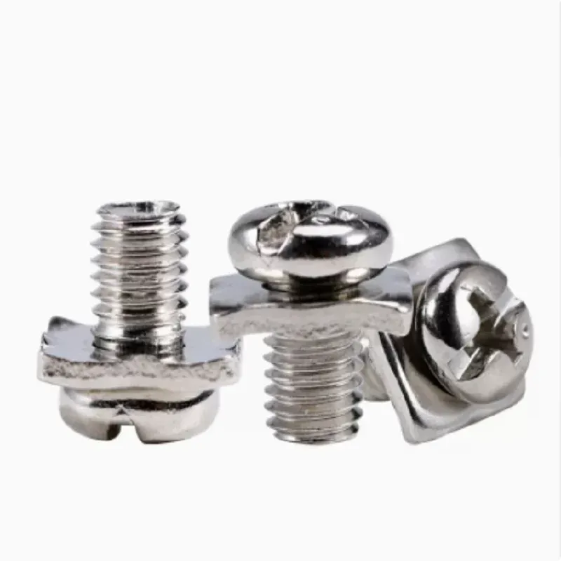 N Nickel Plated Terminal Mini Blocks Screw Set With Square Washer 