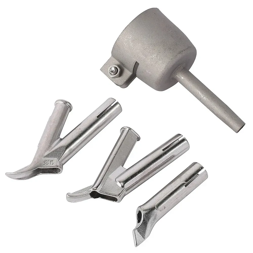 Alloy Plastic Welding Nozzle Set – Triangular & Round 5mm Tips For Hot Air Gun, Titanium Alloy (3-Piece)